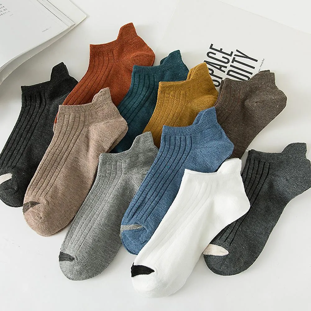 5 Pairs Short Sports Socks For Men Sweat Breathable Short Socks For Climbing Hiking