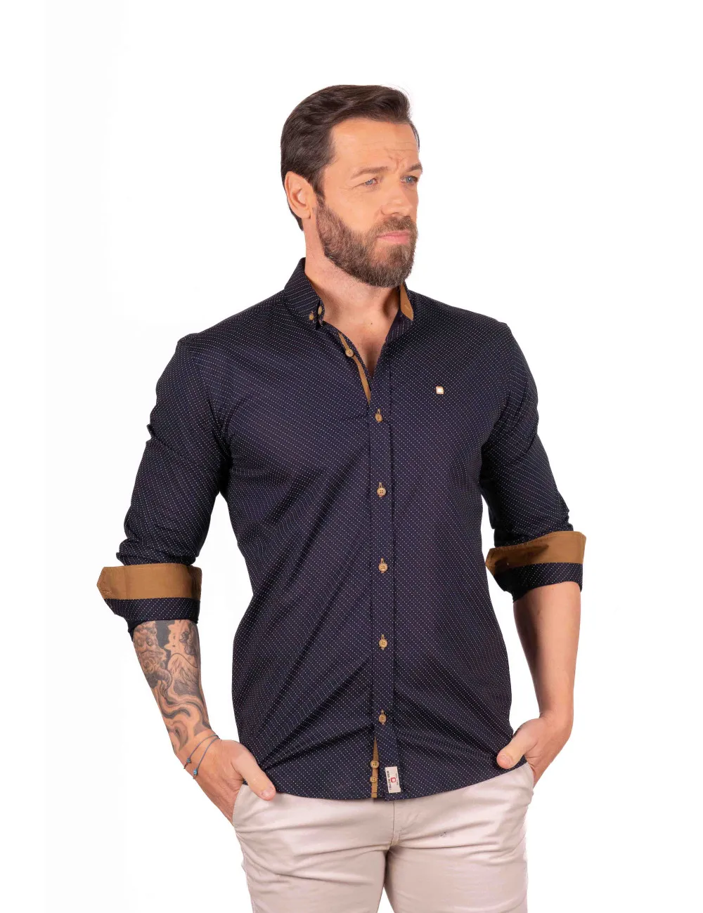 532 CAMISA MICRO TOPITOS DOS COLORES