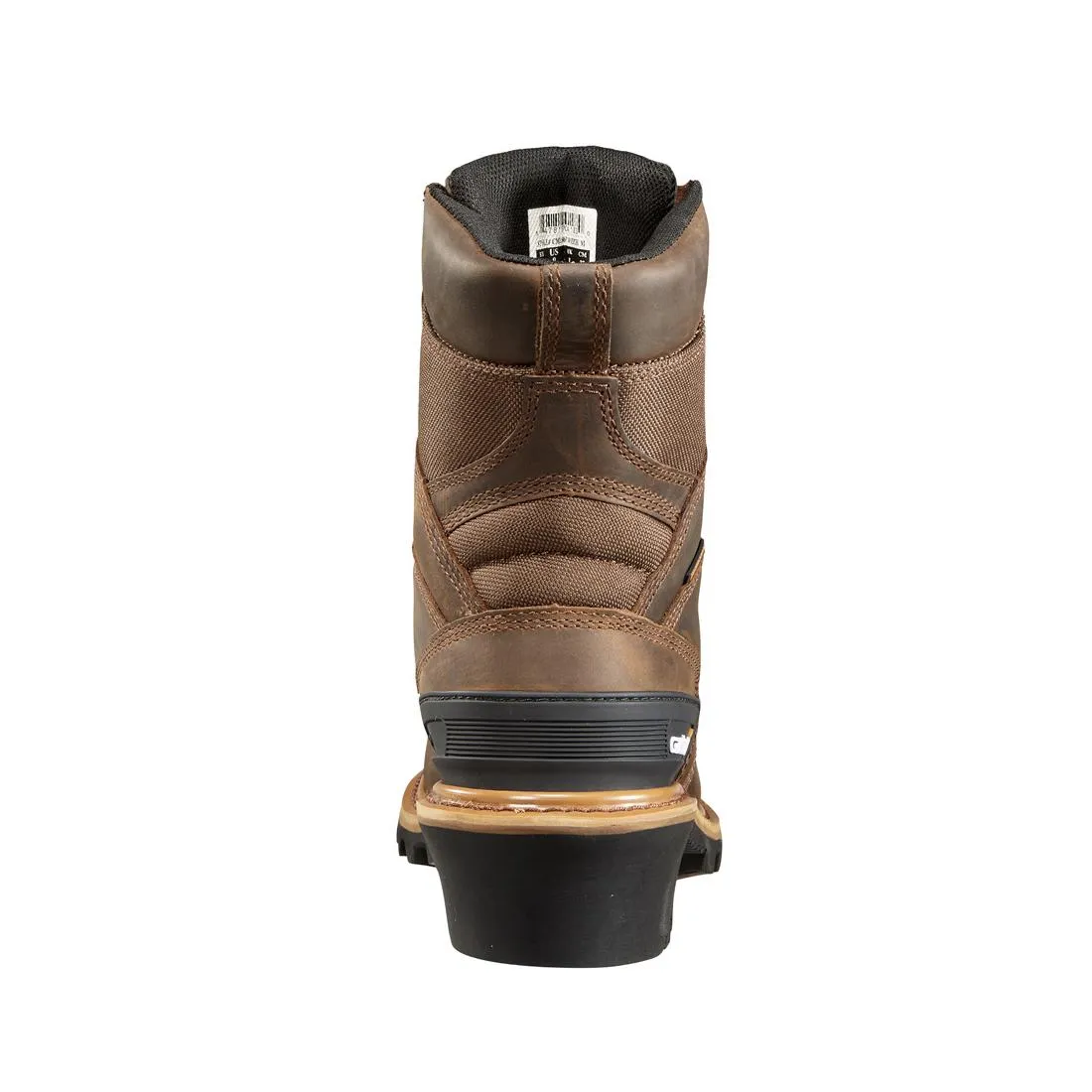 8" Waterproof Insulated Climbing Logger Composite Toe Work Boot Brown