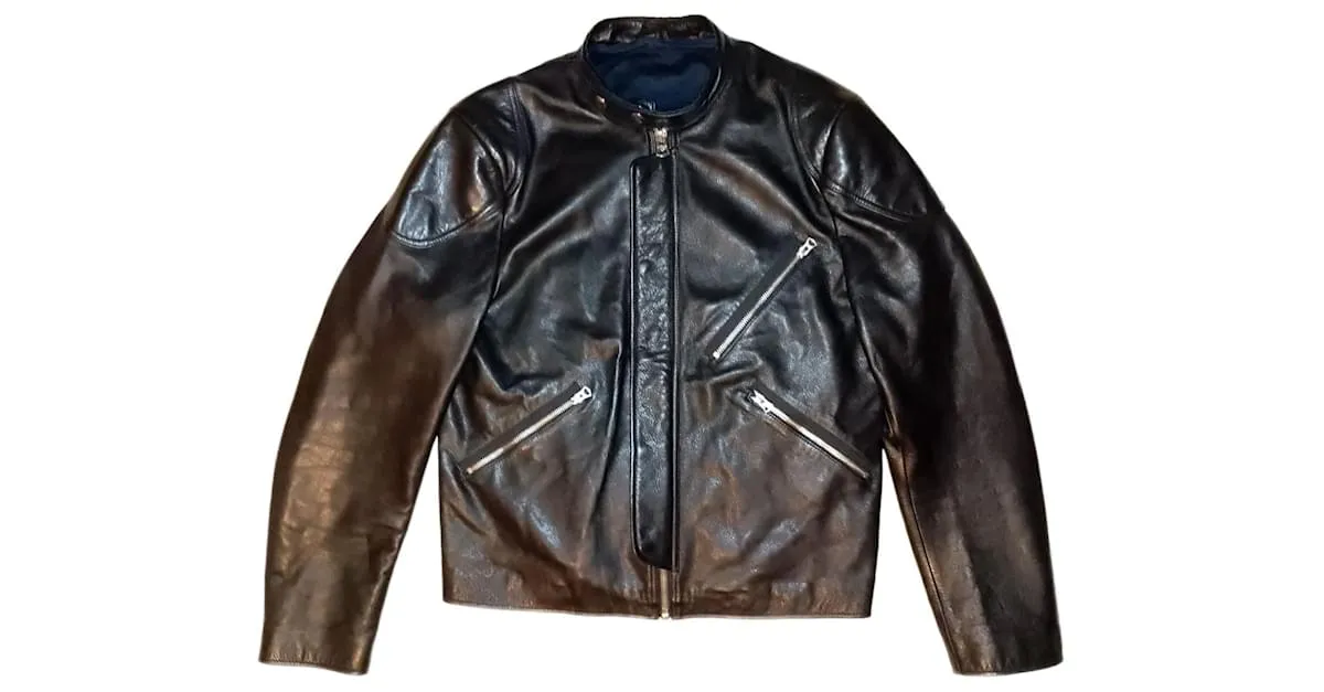 ACNE STUDIOS NEIL TAPED BLACK LEATHER BIKER JACKET SS14ACNE STUDIOS NEIL TAPED CHAQUETA DE CUERO NEGRA DE MONTAR SS14 NEGRO 