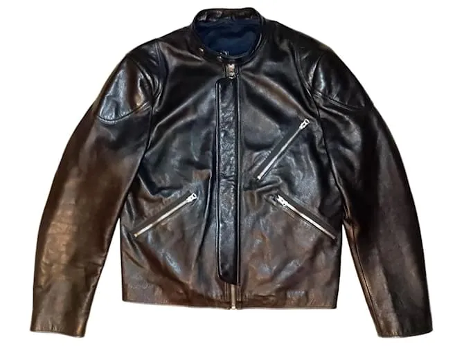 ACNE STUDIOS NEIL TAPED BLACK LEATHER BIKER JACKET SS14ACNE STUDIOS NEIL TAPED CHAQUETA DE CUERO NEGRA DE MONTAR SS14 NEGRO 