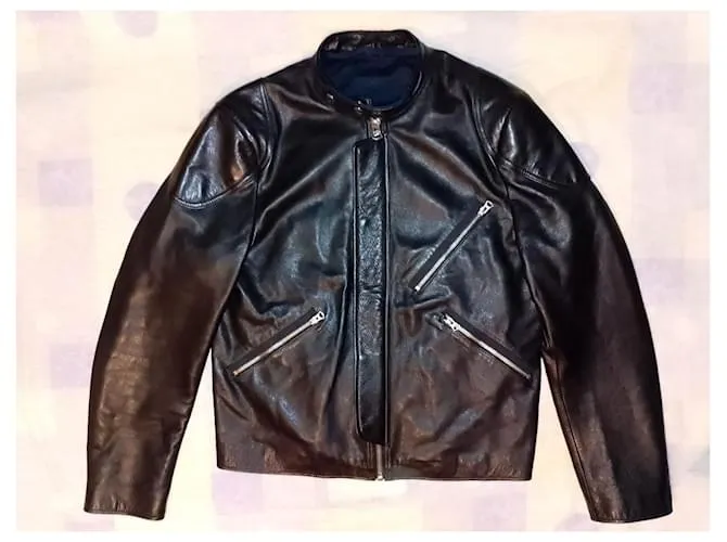 ACNE STUDIOS NEIL TAPED BLACK LEATHER BIKER JACKET SS14ACNE STUDIOS NEIL TAPED CHAQUETA DE CUERO NEGRA DE MONTAR SS14 NEGRO 