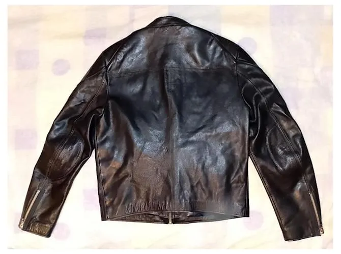 ACNE STUDIOS NEIL TAPED BLACK LEATHER BIKER JACKET SS14ACNE STUDIOS NEIL TAPED CHAQUETA DE CUERO NEGRA DE MONTAR SS14 NEGRO 