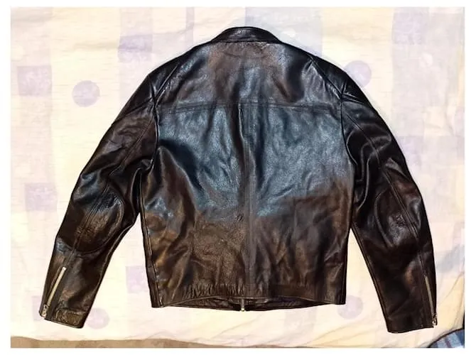 ACNE STUDIOS NEIL TAPED BLACK LEATHER BIKER JACKET SS14ACNE STUDIOS NEIL TAPED CHAQUETA DE CUERO NEGRA DE MONTAR SS14 NEGRO 