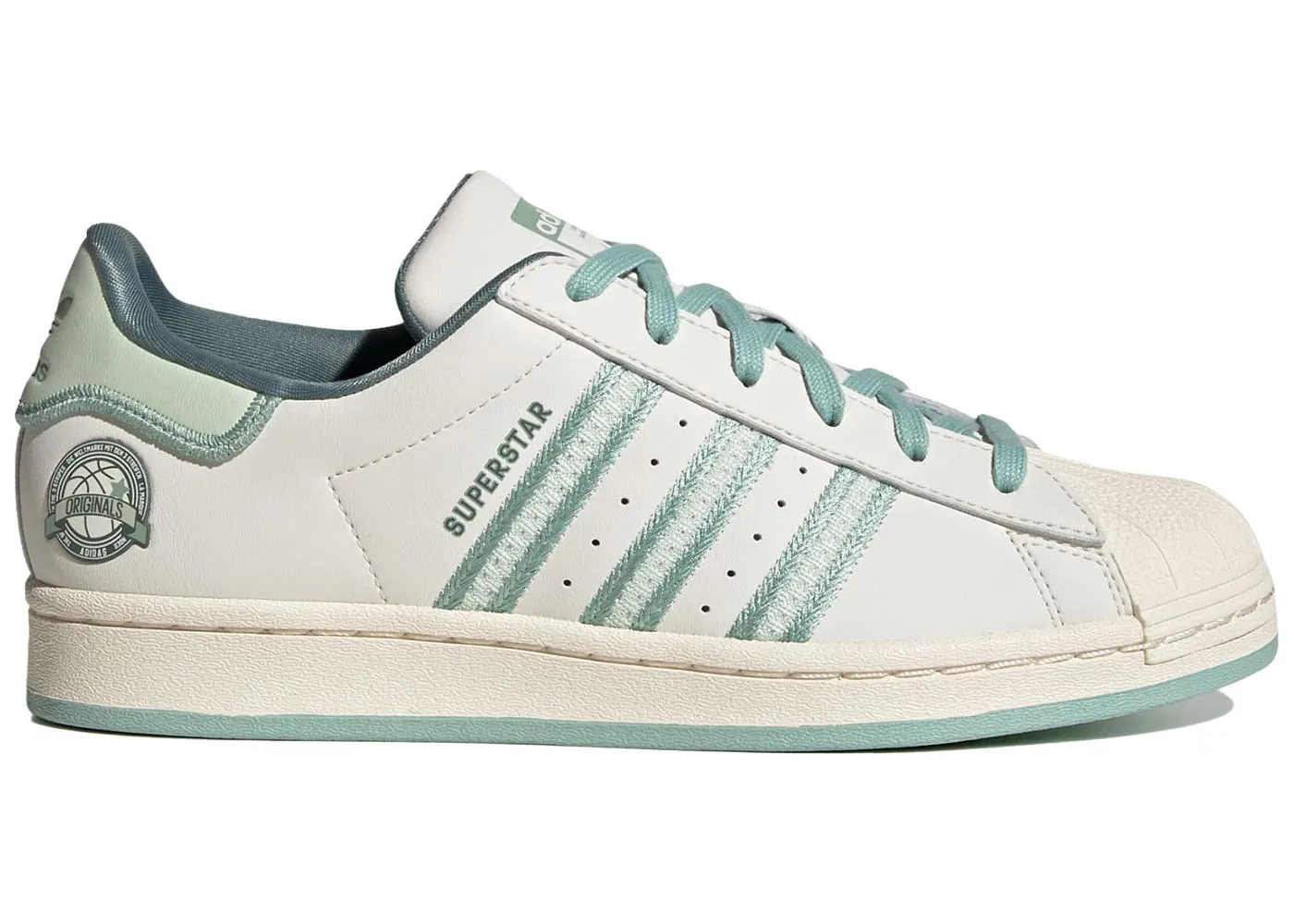 adidas Originals adidas Superstar Originals Chalk White Green (Women's)