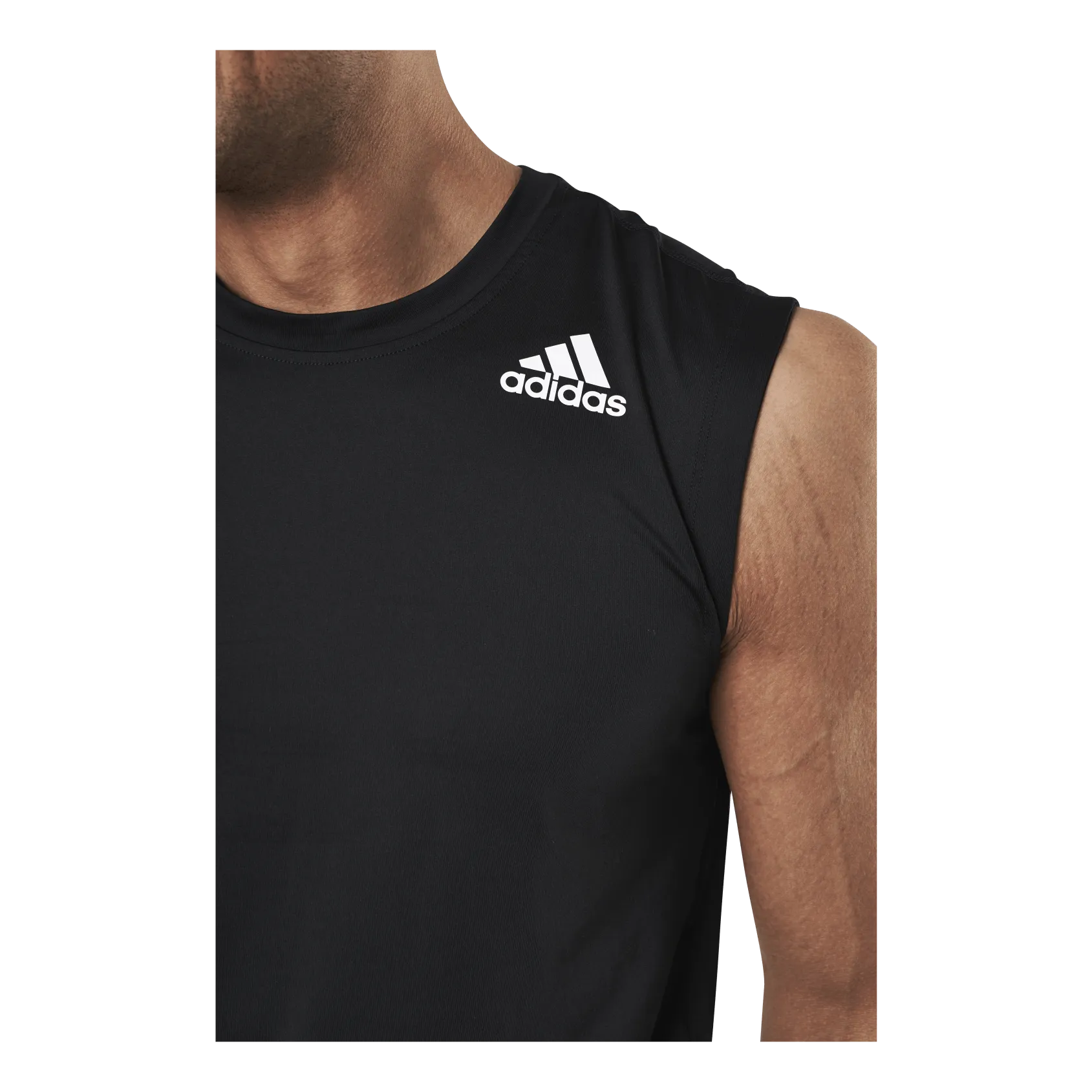 Adidas Techfit Sleeveless Fitted Top Black