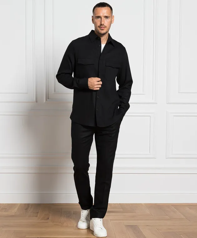 Agnona Black pants made of wool and cashmere