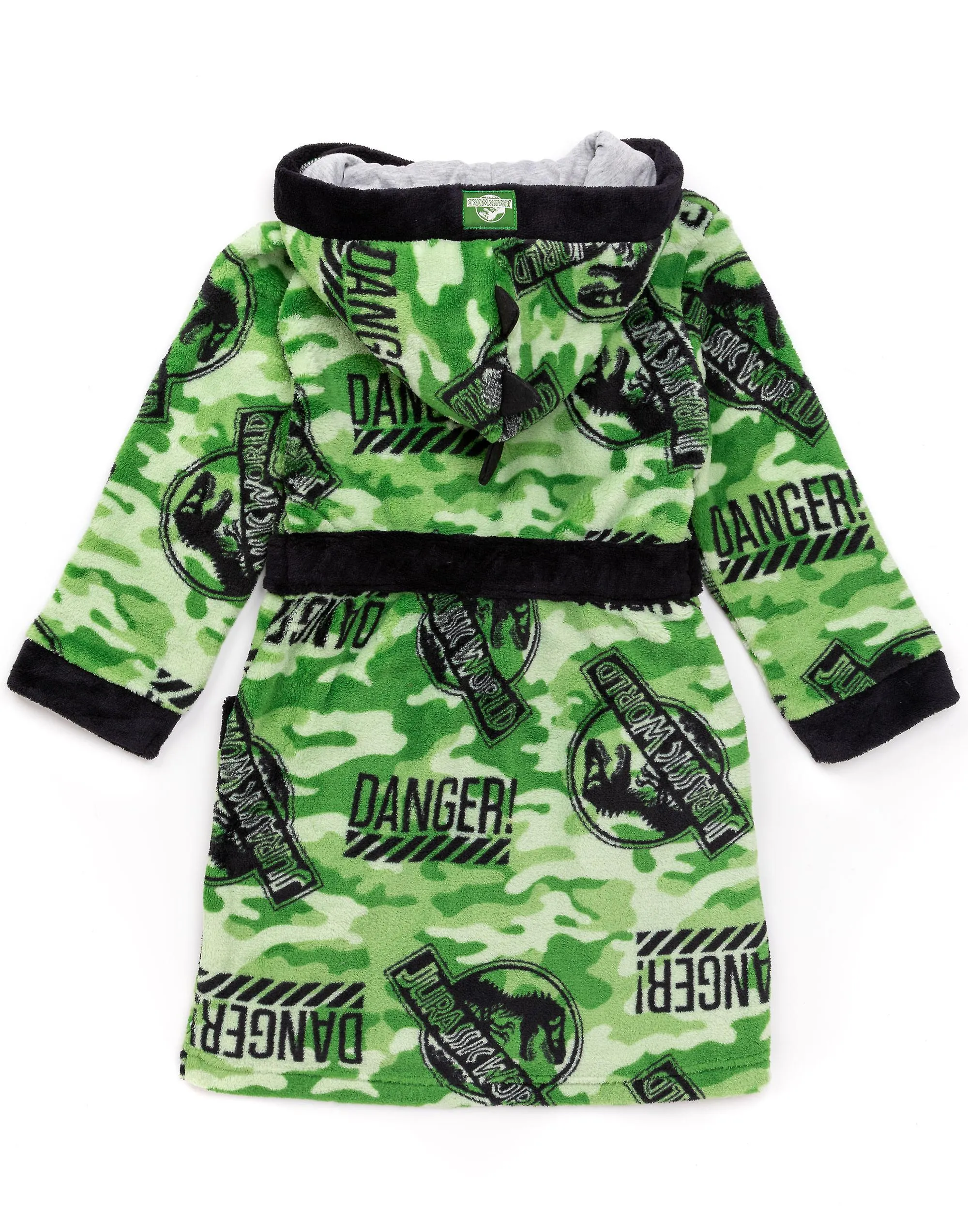 Albornoz verde de camuflaje para niños de Jurassic World Impresión del logotipo de camuflaje