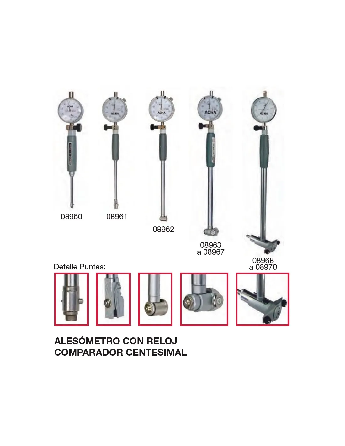 ALESóMETRO CON RELOJ COMPARADOR CENTESIMAL 100250MM