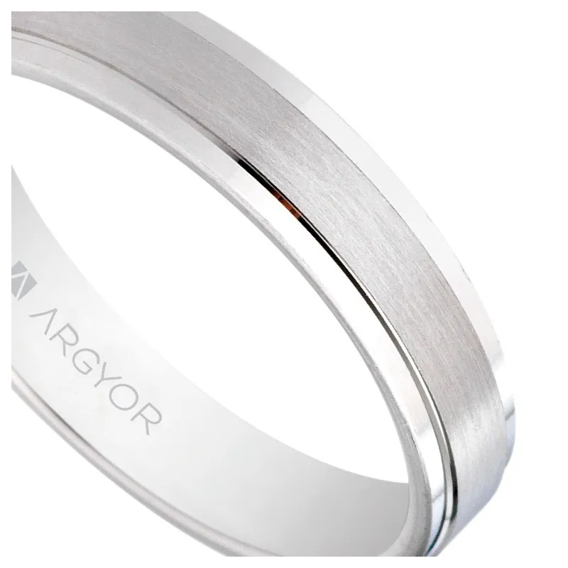 Alianza de boda oro blanco, 4mm 5B40397