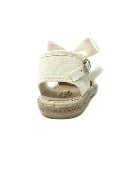 alpargata beige con lazo