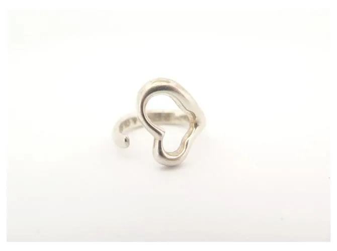 Anillo Tiffany & Co Open Heart PM de Elsa Peretti T46 Plata 925 Caja 