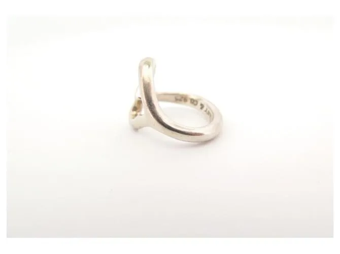 Anillo Tiffany & Co Open Heart PM de Elsa Peretti T46 Plata 925 Caja 