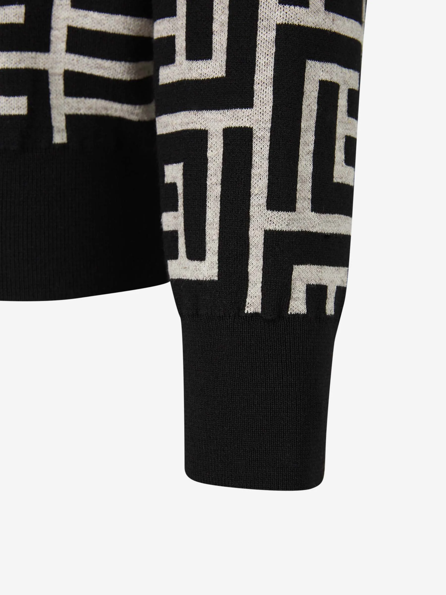 Balmain Sudadera Monograma Bicolor