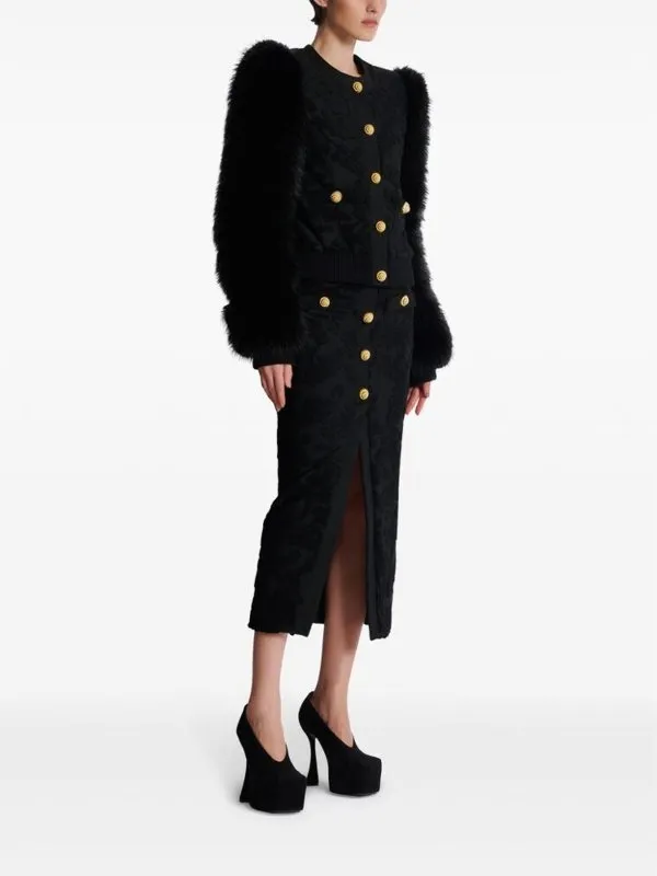 BALMAIN SUéTER CUELLO REDONDO  NEGRO