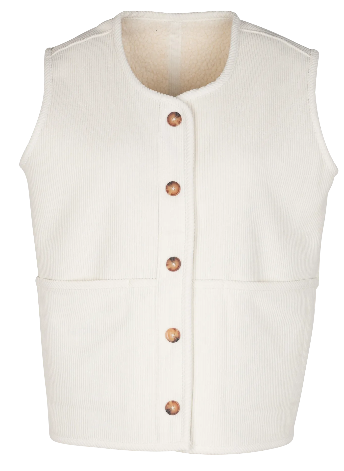 BARNEY  CHAQUETA DE CUELLO REDONDO REVERSIBLE DE SHERPA. EN BEIGE