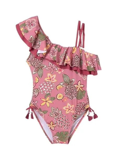 Bañador Mayoral Estampado Floral Volantes De Niña