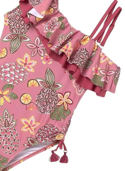 Bañador Mayoral Estampado Floral Volantes De Niña