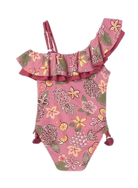 Bañador Mayoral Estampado Floral Volantes De Niña