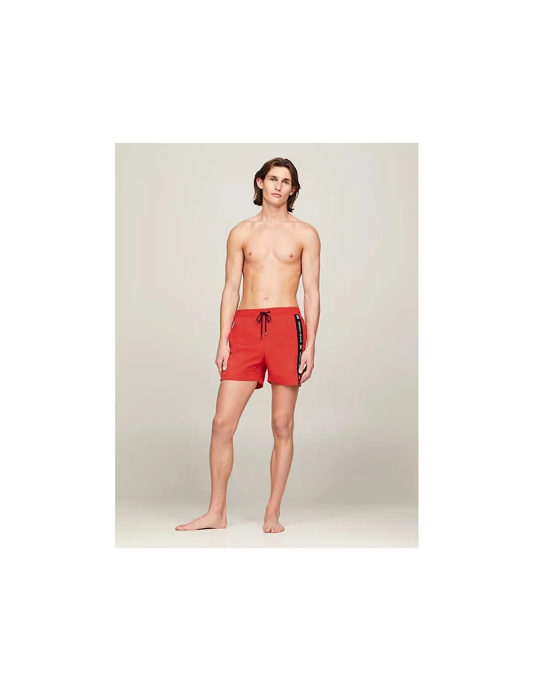 Bañador trunk de corte slim con logo de Tommy Jeans