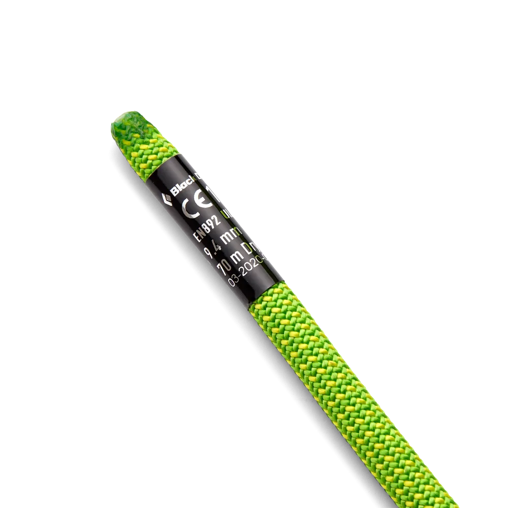 BD 9.4 mm X 70 mts DRY CLIMBING ROPE EDITION ALEX HONNOLD GREEN/YELLOW