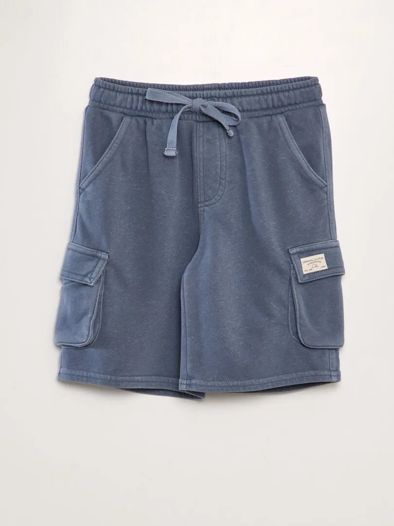 BERMUDAS CON BOLSILLOS EN LOS LATERALES  AZUL