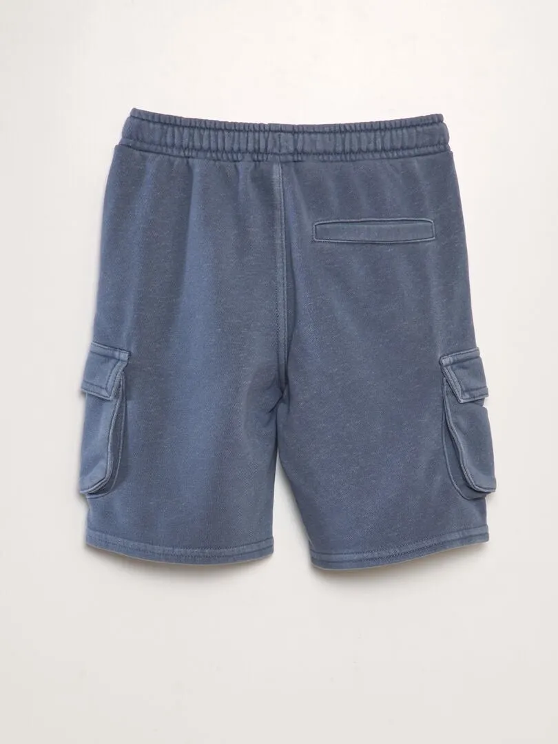 BERMUDAS CON BOLSILLOS EN LOS LATERALES  AZUL
