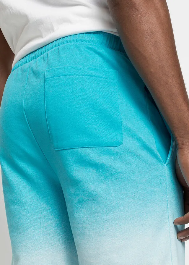 Bermudas de chándal con degradado de color Azul verdoso estampado
