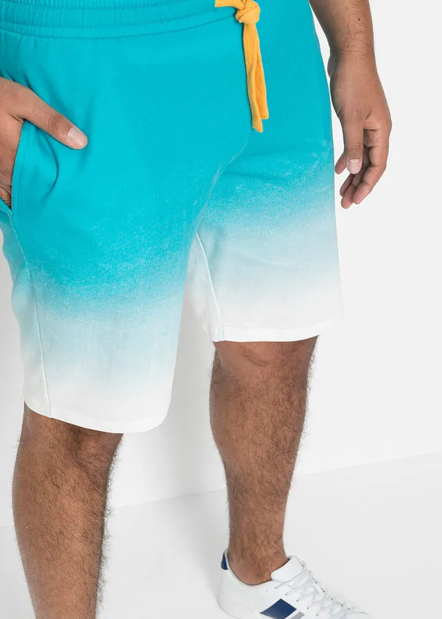 Bermudas de chándal con degradado de color Negro estampado