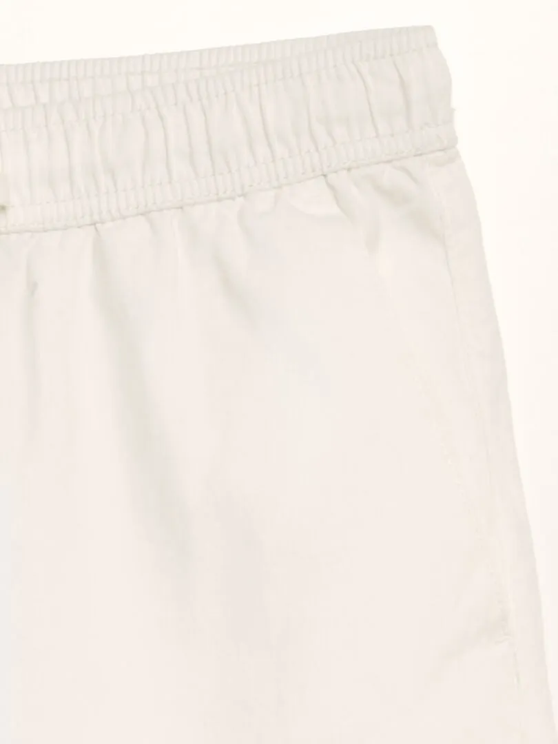 BERMUDAS TIPO CHINO CON CINTURA ELáSTICA  BLANCO