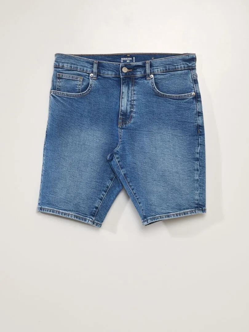 BERMUDAS VAQUERAS CON 5 BOLSILLOS  AZUL