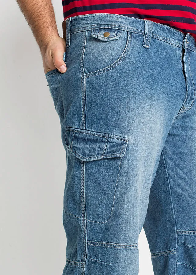 Bermudas vaqueras largas, loose fit Denim medio
