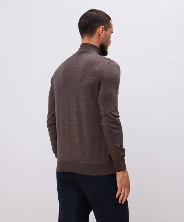 Bertolo Cashmere Brown wool and silk jumper
