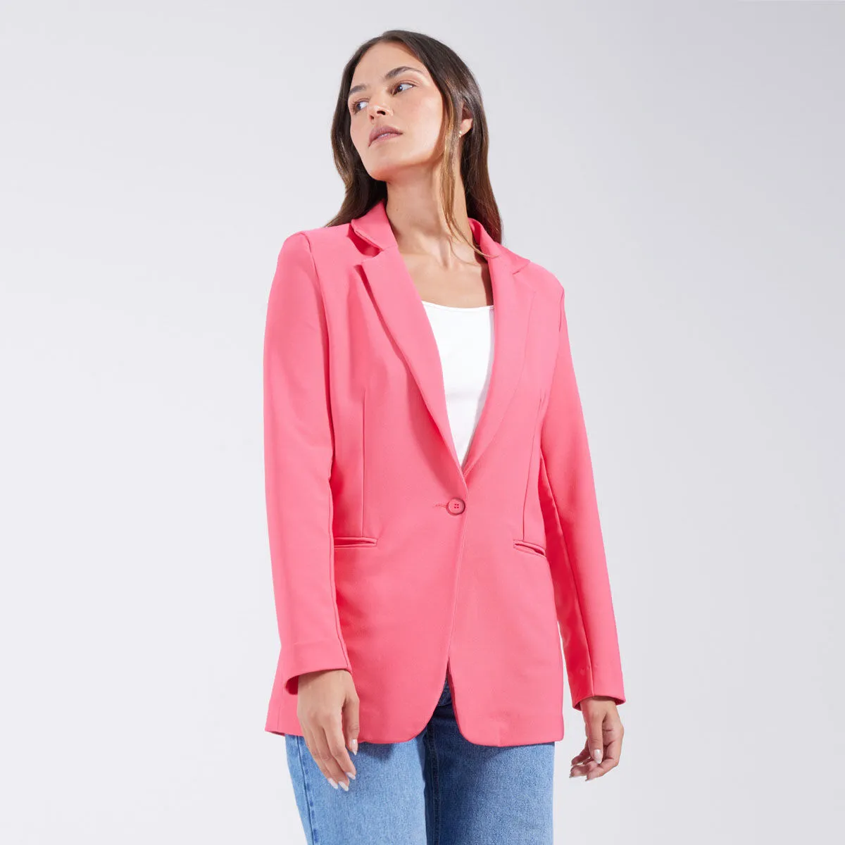 Blazer Amplio Con Bolsillos