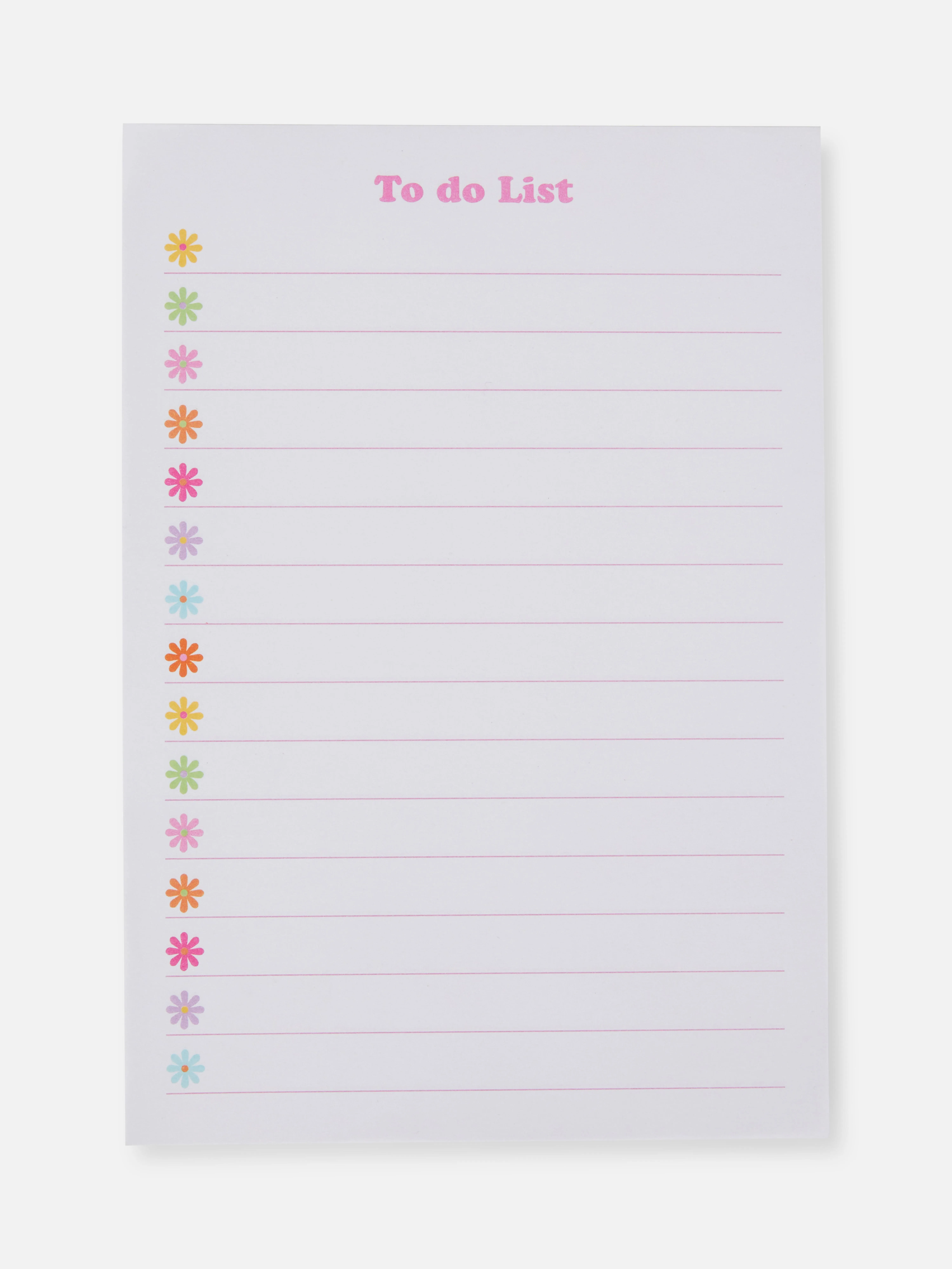 Bloc de notas con flores