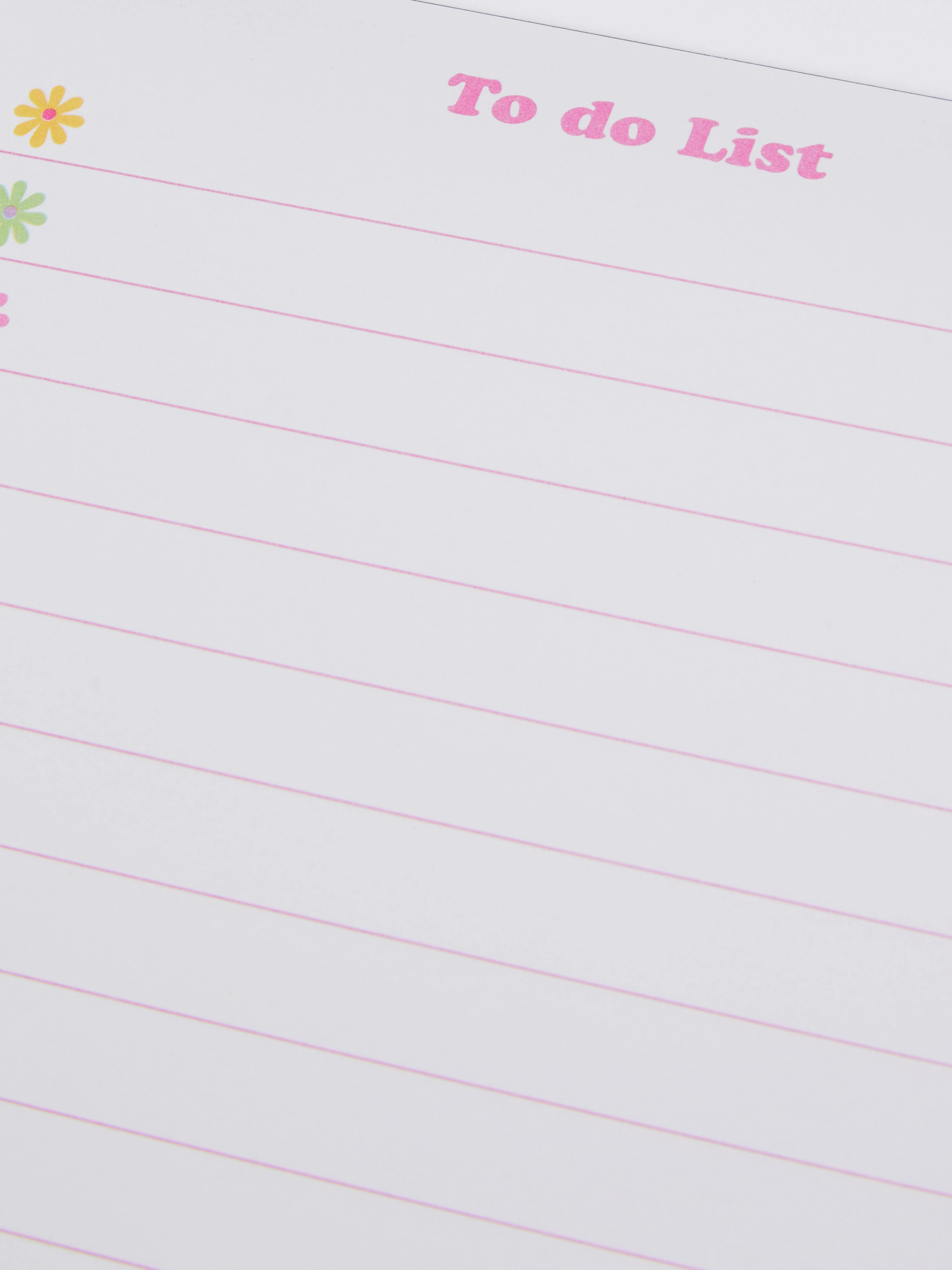 Bloc de notas con flores