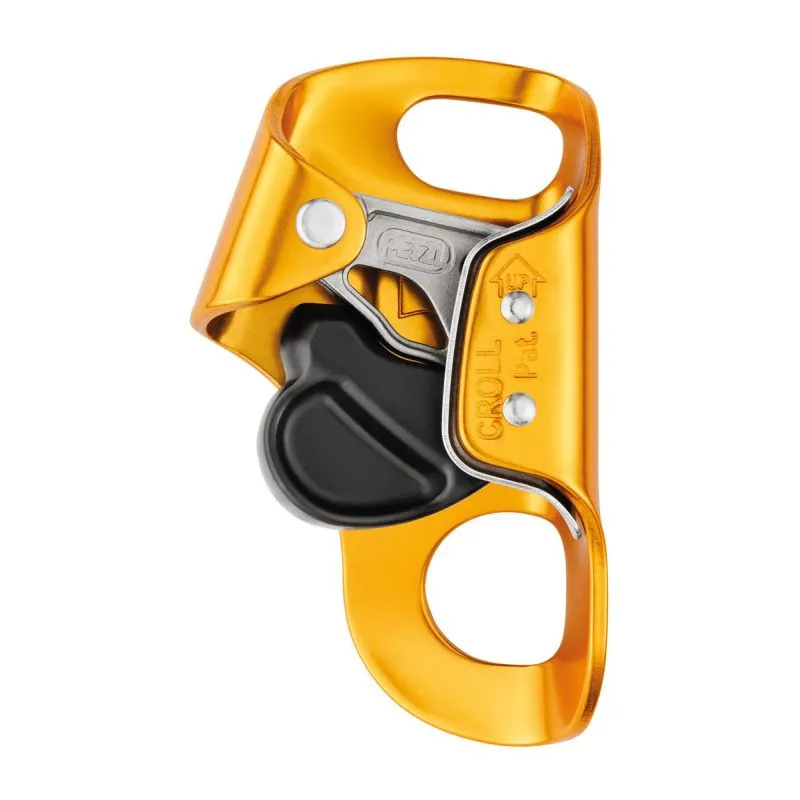 Bloqueador ventral reforzado para cuerdas delgadas a medianas PETZL CROLL S (amarillo)