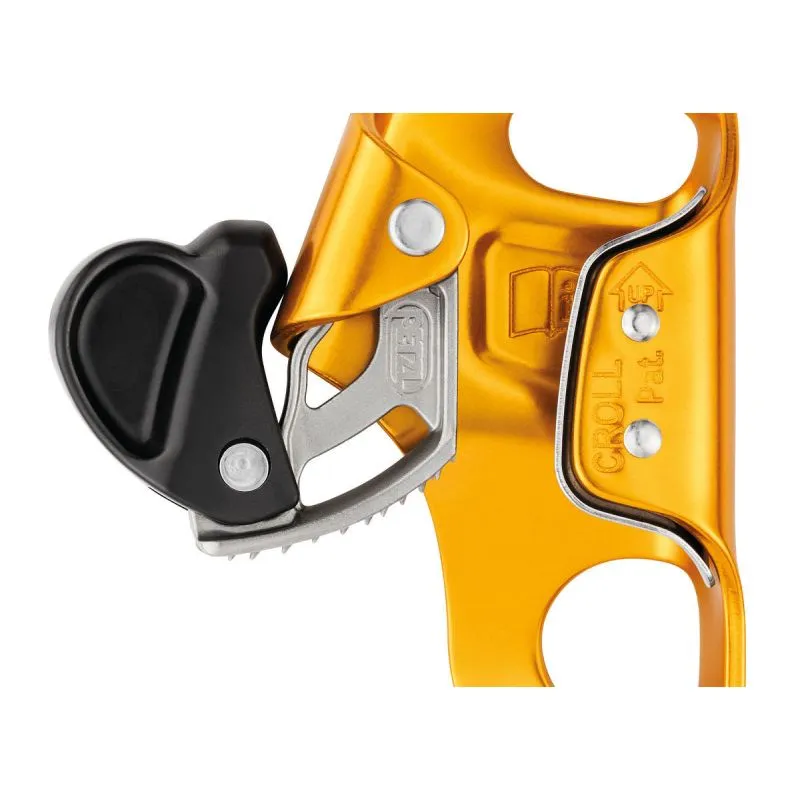 Bloqueador ventral reforzado para cuerdas delgadas a medianas PETZL CROLL S (amarillo)