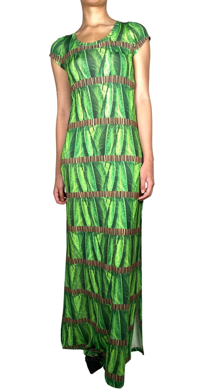 BLUEMAN Vestido Verde Cut Out
