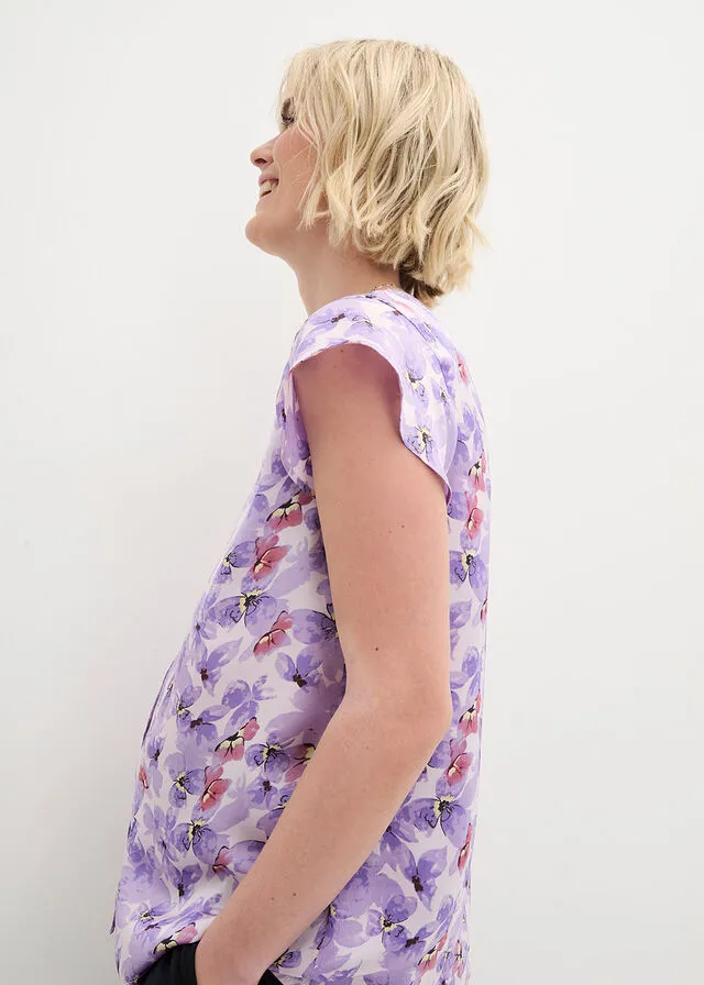 Blusa premamá con flores