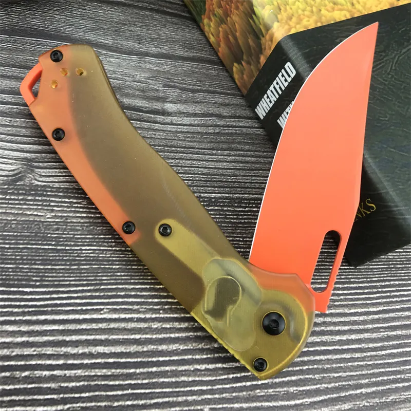 BM 15535 Cuchillo plegable Hunt Taggedout D2, hoja con punta de clip PEI/G10/mango de fibra de carbono, herramienta de supervive