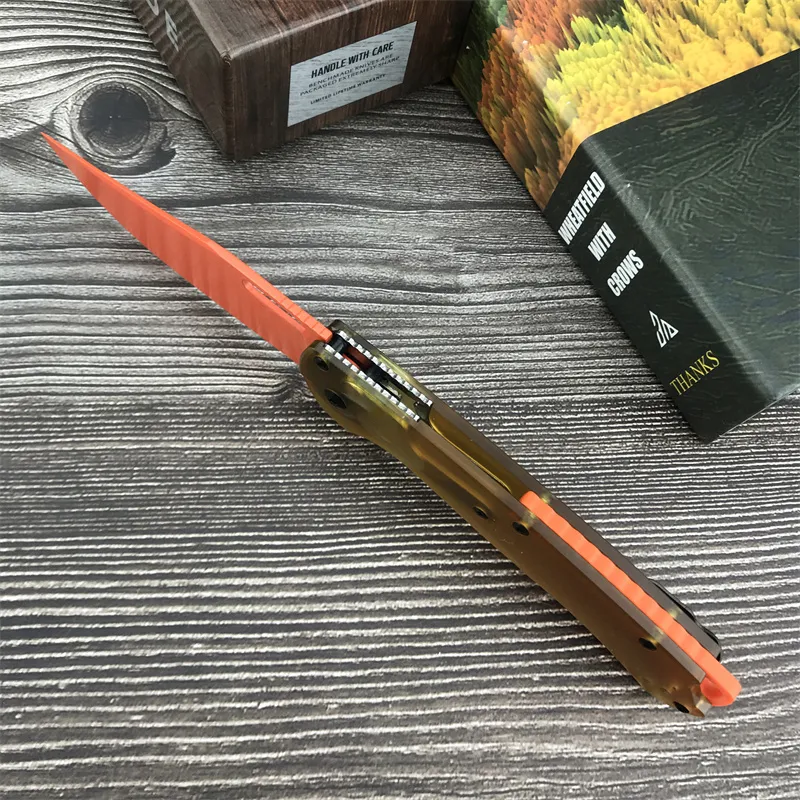 BM 15535 Cuchillo plegable Hunt Taggedout D2, hoja con punta de clip PEI/G10/mango de fibra de carbono, herramienta de supervive