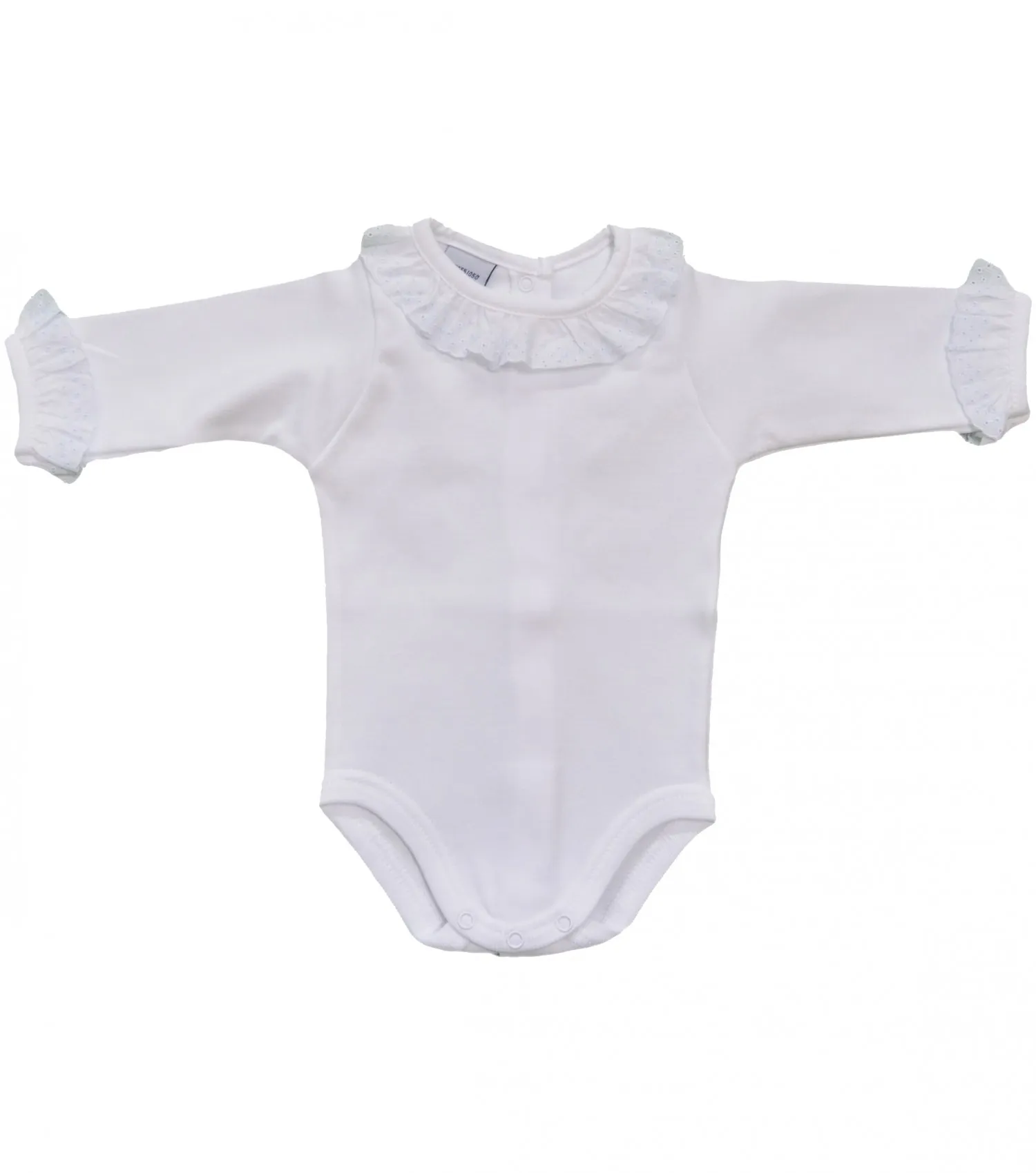 BODY EXTERIOR DE ALGODóN CON CUELLO Y PUñOS DE PUNTILLA, VARIOS COLORES. OINV