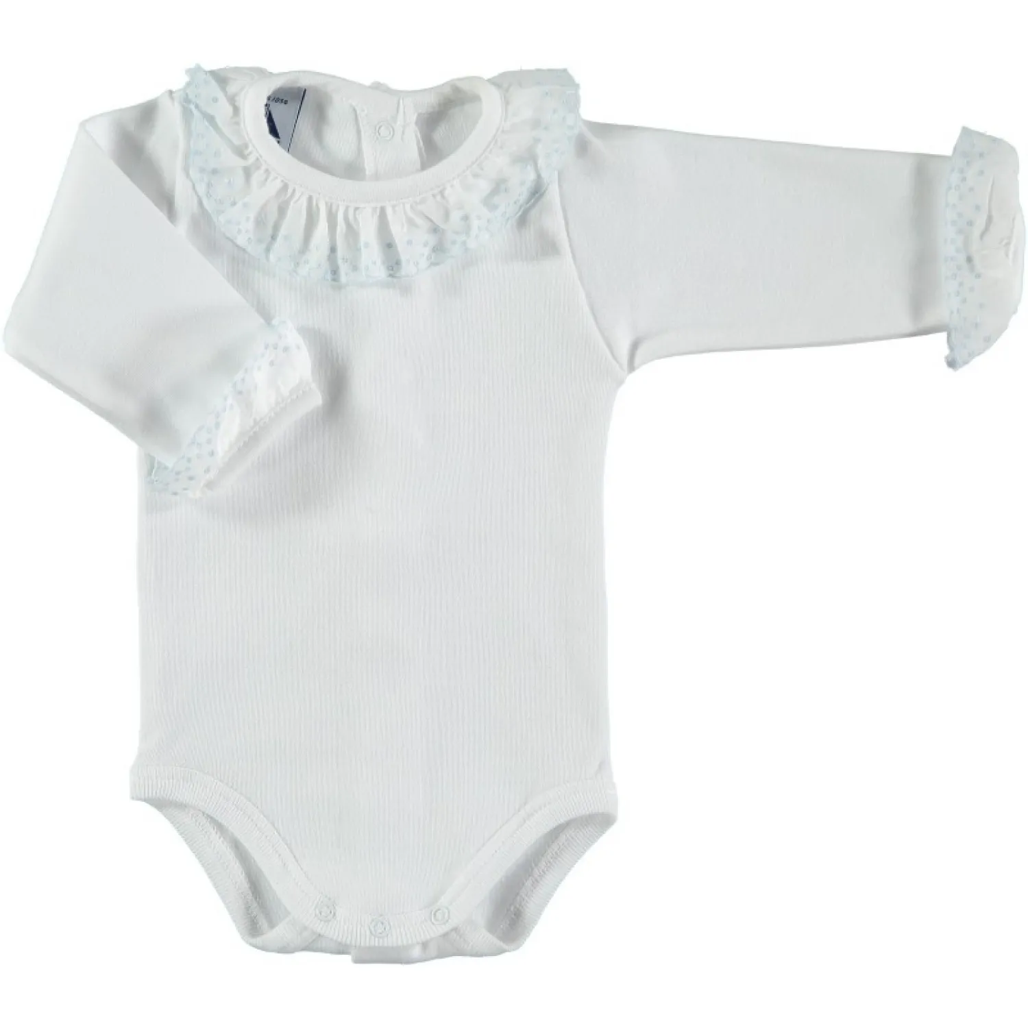 BODY EXTERIOR DE ALGODóN CON CUELLO Y PUñOS DE PUNTILLA, VARIOS COLORES. OINV