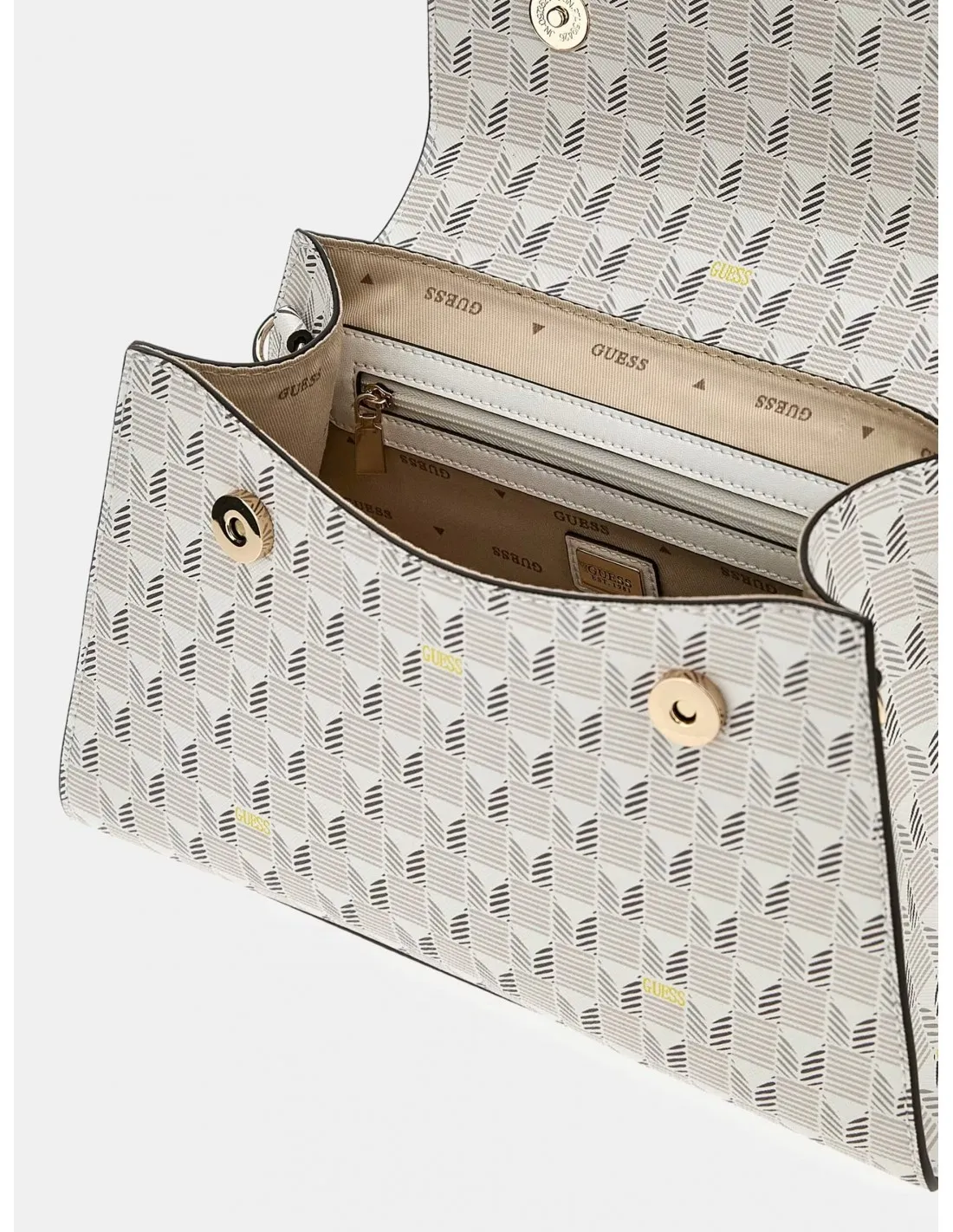 Bolso de mano Hallie estampado geométrico de Guess