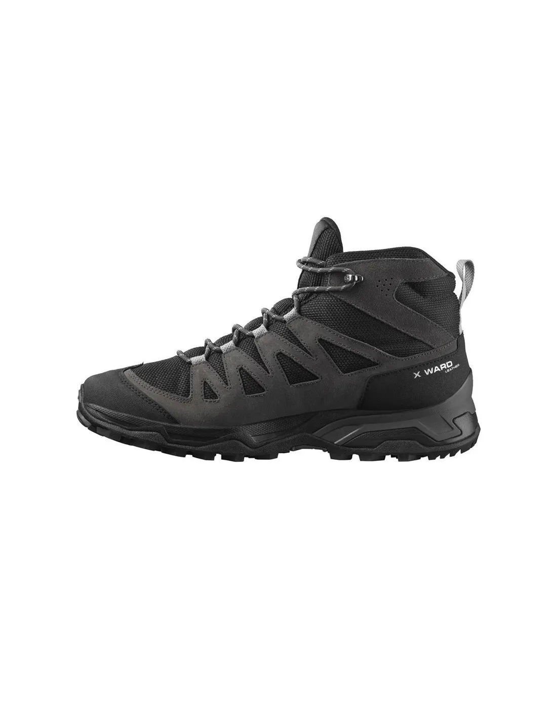 BOTAS DE MONTAñA SALOMON X WARD LEATHER MID GORETEX NEGRO/GRIS HOMBRE