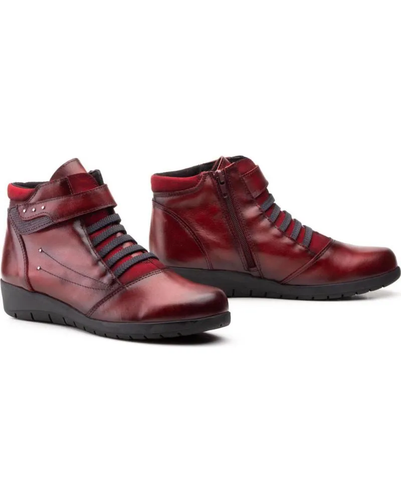 Botines de Mujer LA VIDA ROSA JV5681 BURDEOS