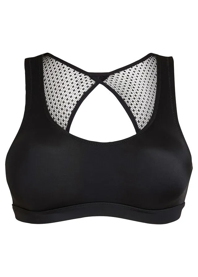 Bralette con encaje Negro