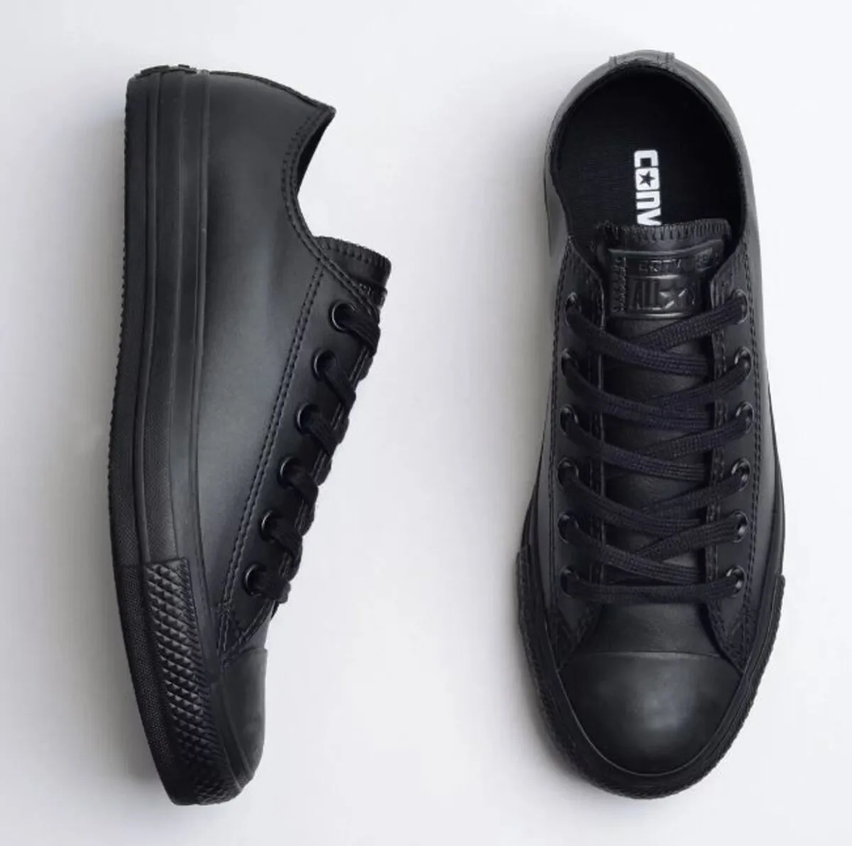 CALZADO CONVERSE CHUCK TAYLOR OX MONOCHROME CUERO NEGRO N50 Cod:ct08260002