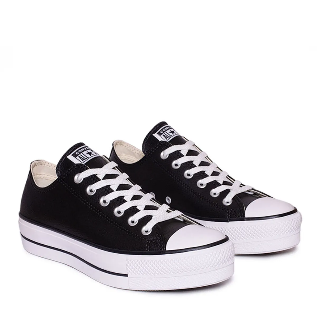 CALZADO CONVERSE PLATAFORMA ALTA OX CUERO NEGRO FEM N56 Cod:CT09830002